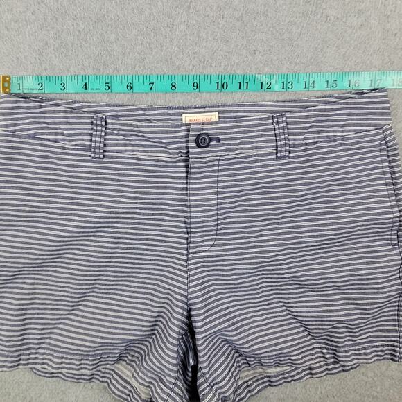 Khakis by Gap Shorts Womens Size 12 The 4" Short Blue Stripe 32" Waist - Picture 6 of 9